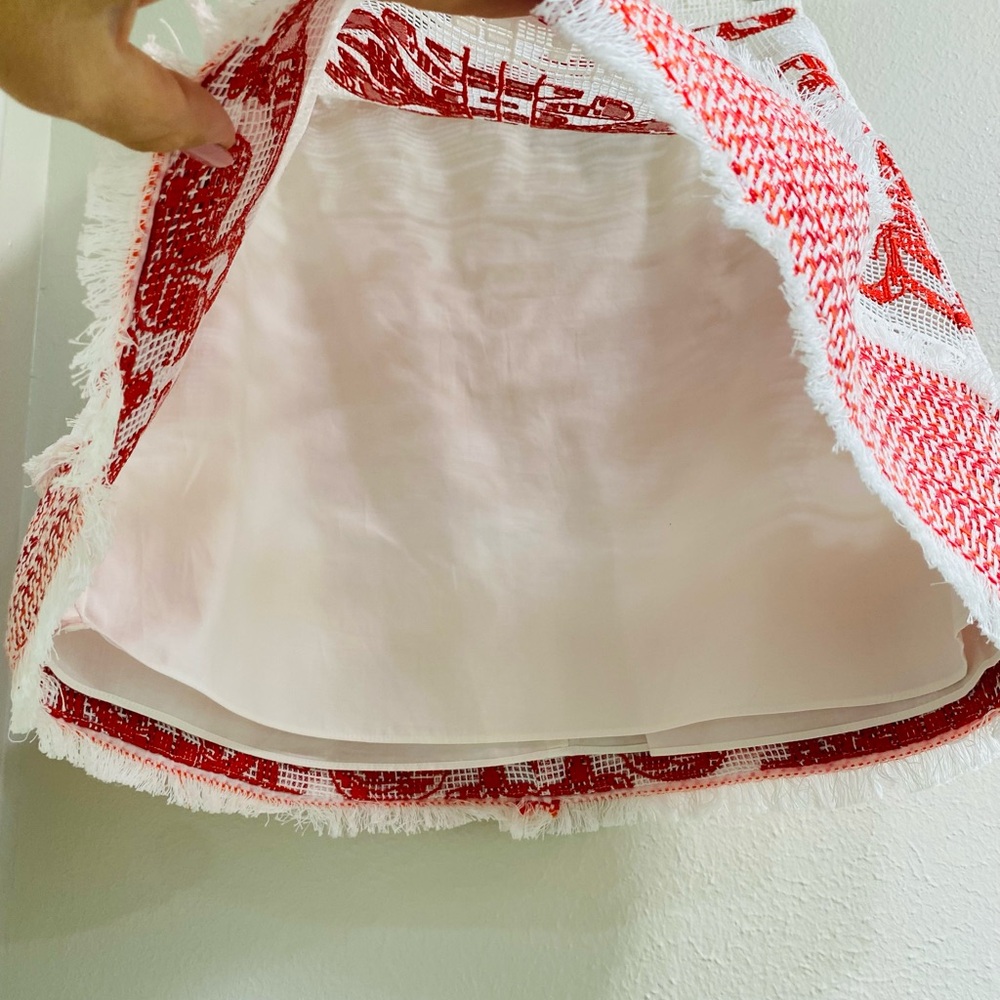 ALEXIS Anzel Skirt in Red Embroidery Size XS - Picture 5 of 8